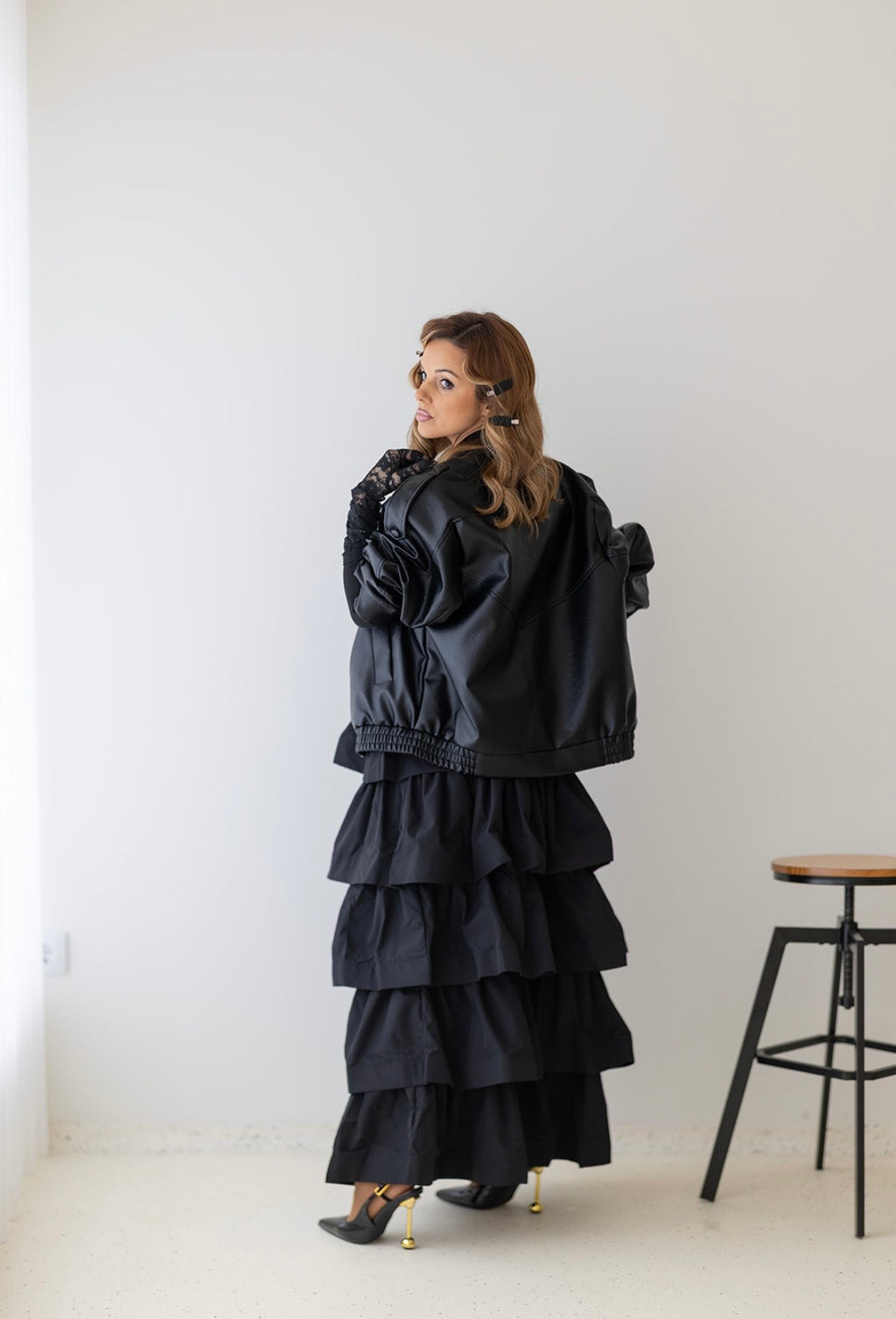 Tiered maxi skirt