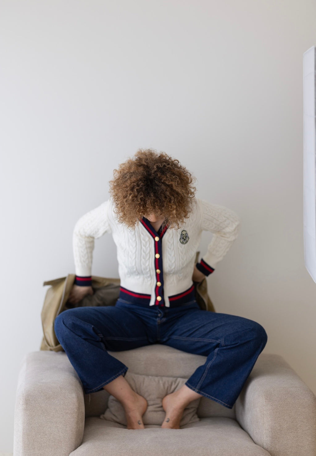 Cardigan with gold bottons