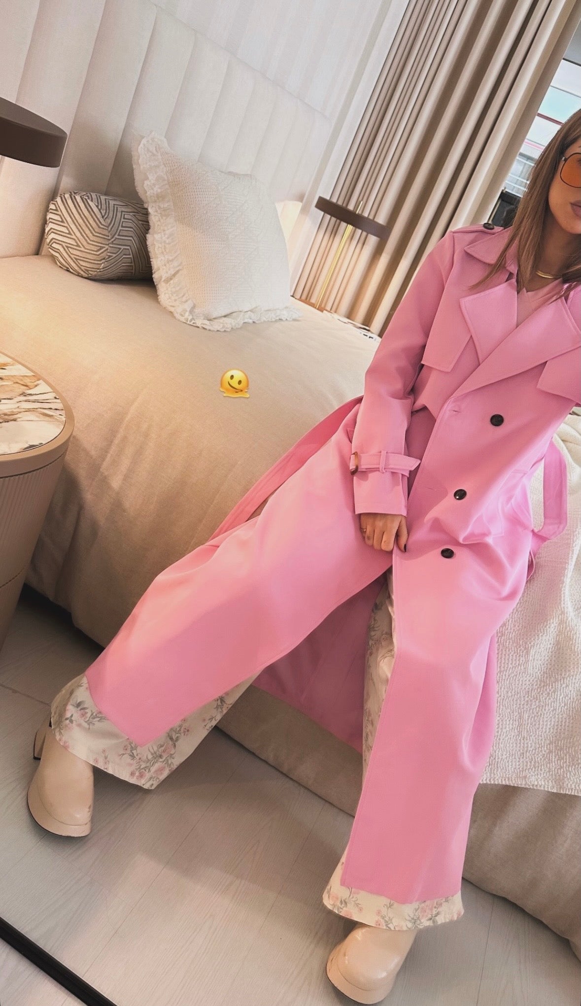 Pink Trench Coat