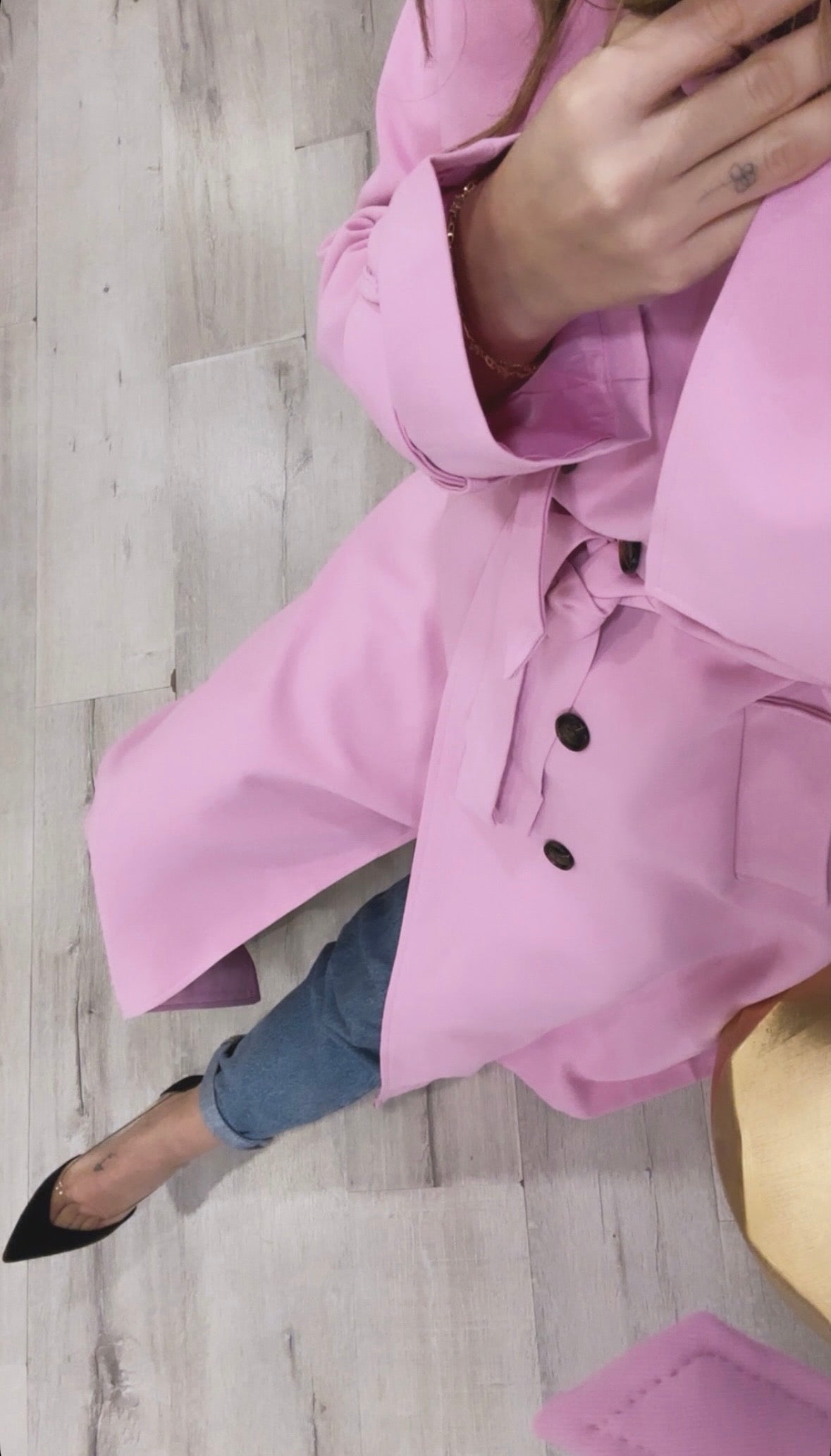 Pink Trench Coat